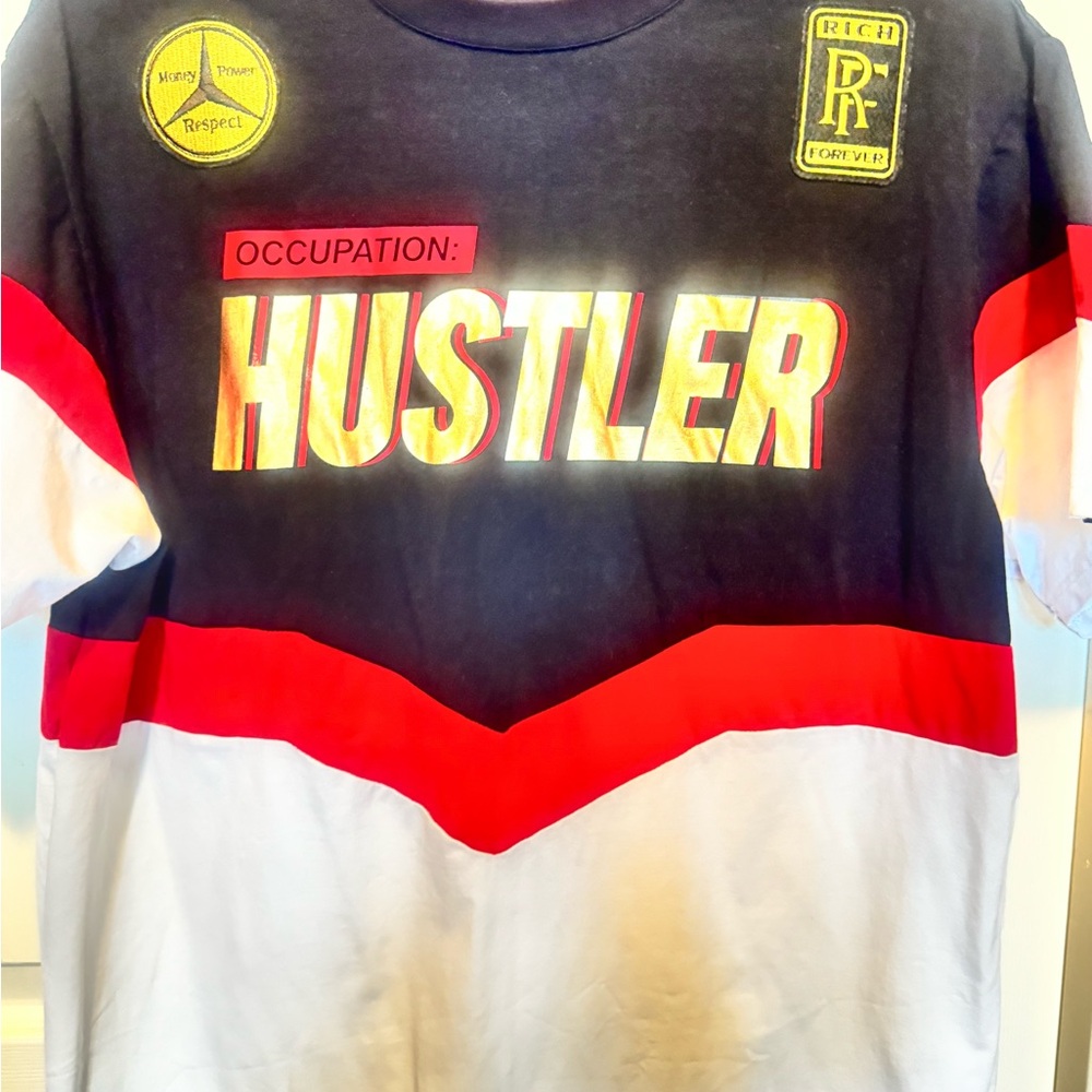 Forever 21 Black and Red Hustler Tee - Picture 2 of 7